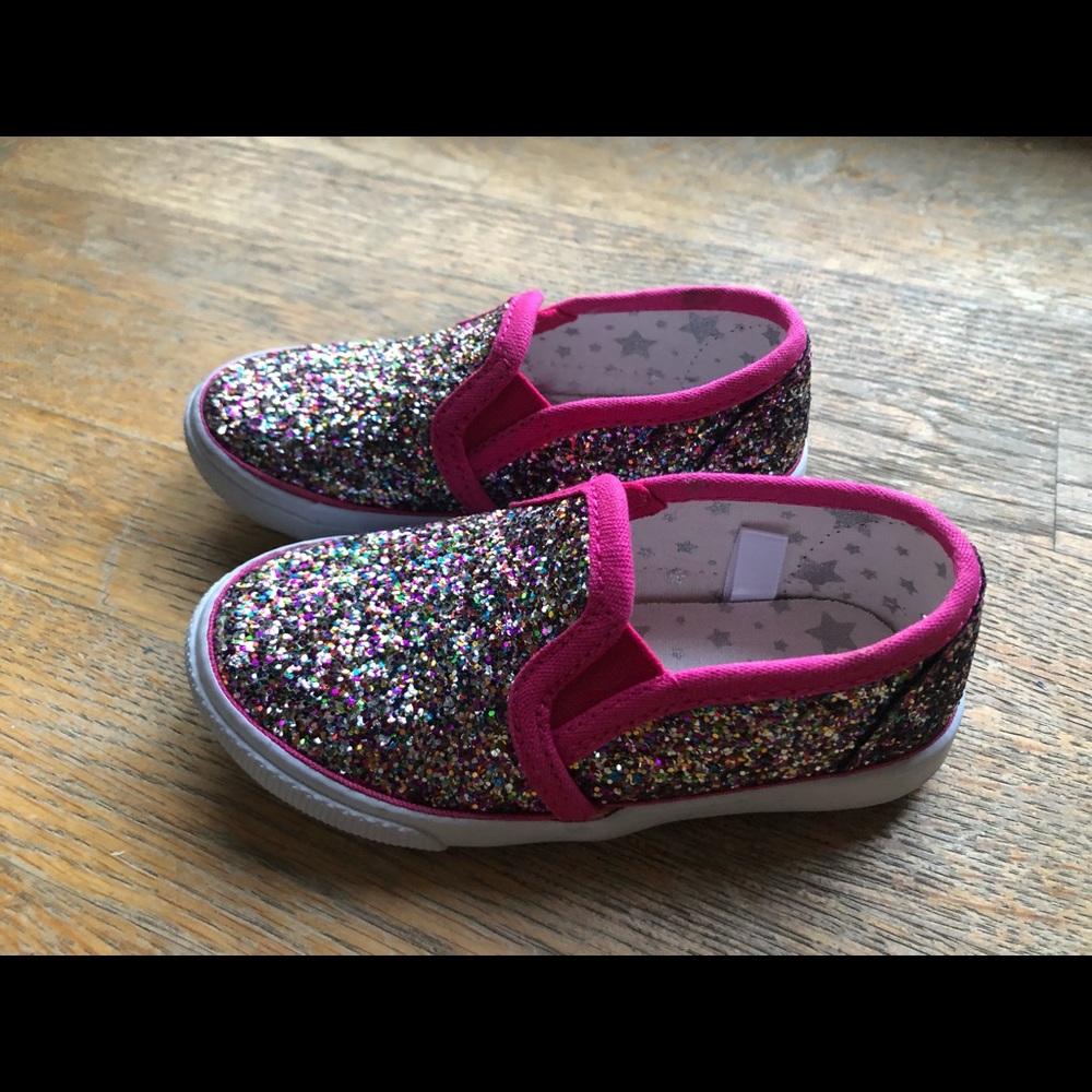 RAINBOW SPARKLE toddler girl shoes size 7